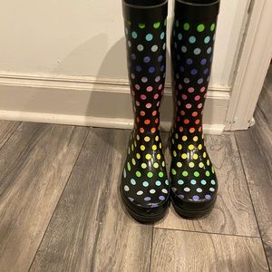 Rainbow Rain Boots